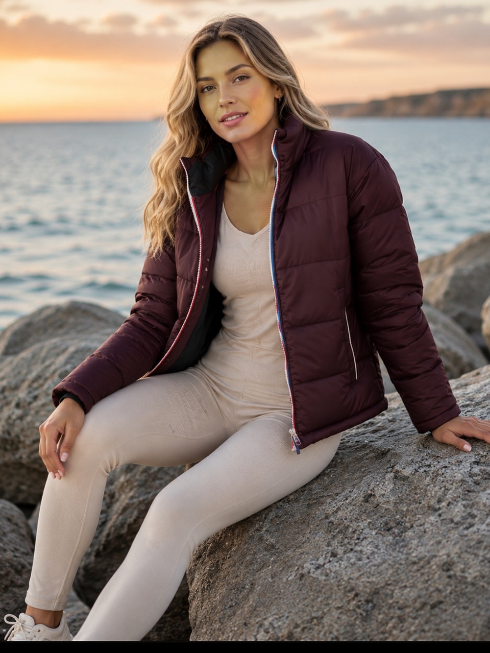 NWT Fourlaps Women’s Cover Down Jacket in Fudge Warm Winter